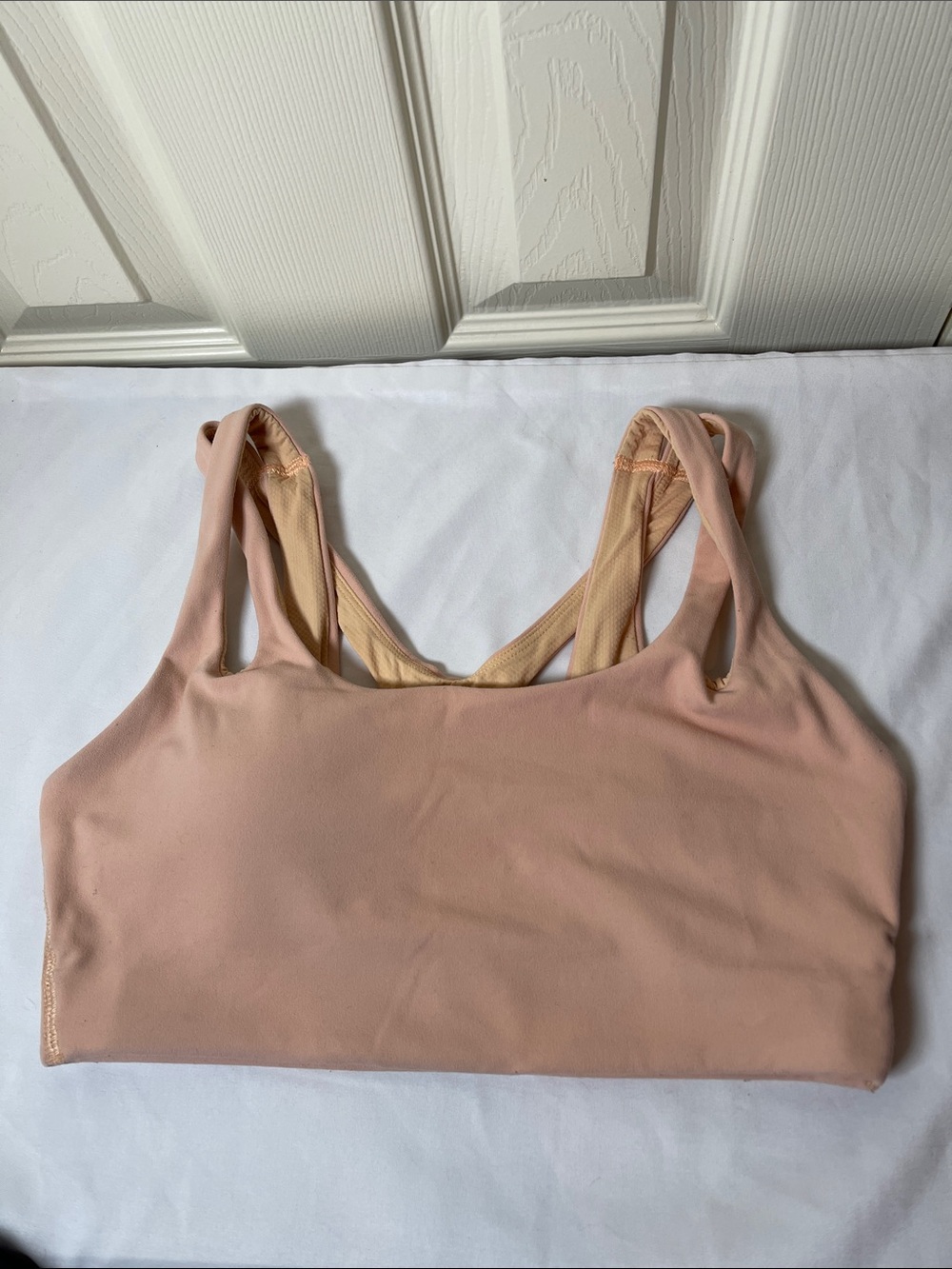 Athleta Blush Pink Scoop-Front Sports Bra